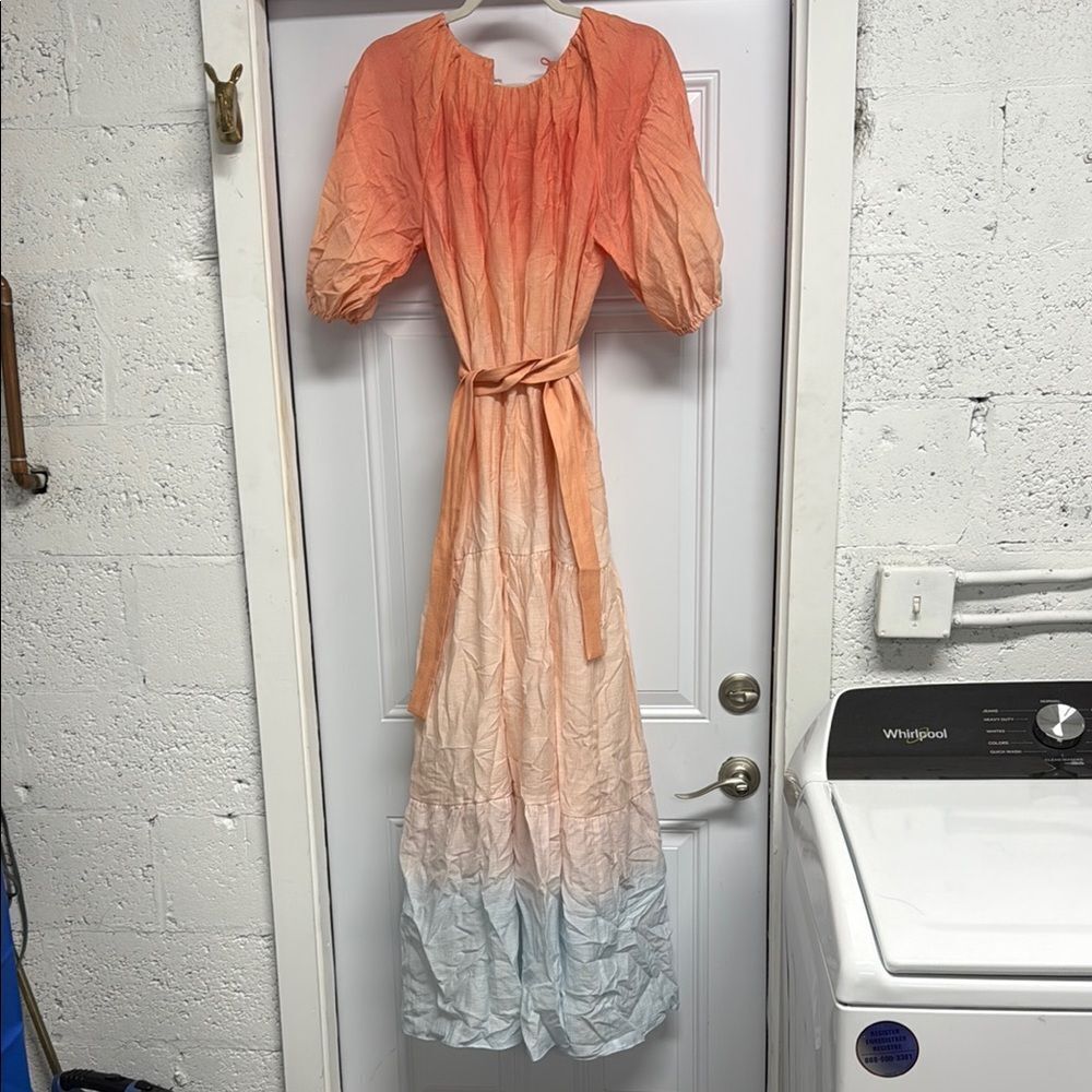 Elegant Ombre Orange And Blue Dress - Like New Maxi - Significant Other - Size 4